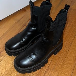 Black Platform Boots.
